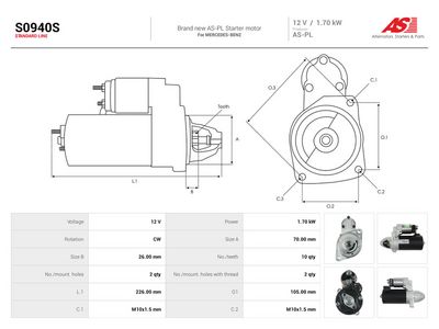 Štartér AS-PL S0940S