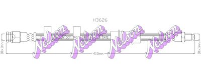 Тормозной шланг KAWE H3629 для FIAT PANDA
