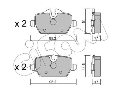 Brake Pad Set, disc brake 822-641-0