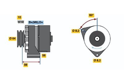 Генератор BOSCH 0 986 032 930 для VOLVO 740