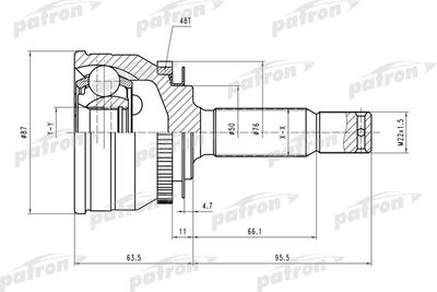 PATRON PCV1607 ШРУС  для HYUNDAI GETZ (Хендай Гетз)