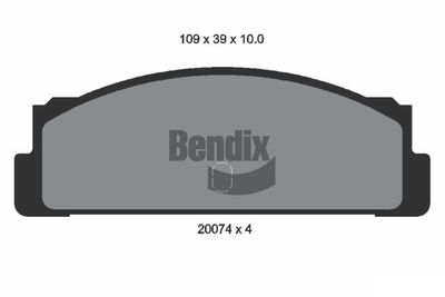 BENDIX Braking BPD1681 Тормозные колодки и сигнализаторы  для FIAT ARGENTA (Фиат Аргента)