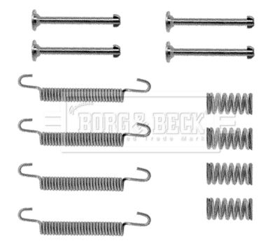 Zestaw akcesoriów, szczęki hamulcowe hamulca postojowego BORG & BECK BBK6074