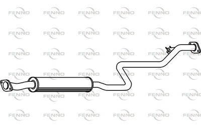 FENNO P3538 Глушитель выхлопных газов  для MAZDA 626 V Station Wagon (GW) 1.8