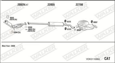 Изпускателна система WALKER VOK011066A