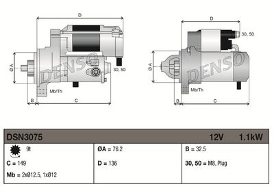 STARTER DENSO DSN3075