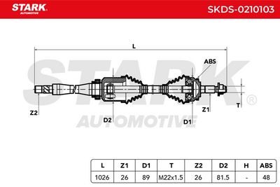 полуоска STARK SKDS-0210103