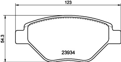 Комплект тормозных колодок, дисковый тормоз 8DB 355 010-551