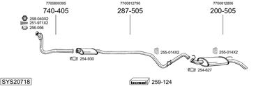 Układ wydechowy BOSAL SYS20718