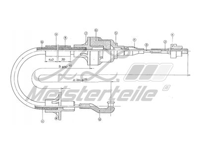 въжен механизъм, задействане на съединителя A.Z. Meisterteile AZMT-47-010-1327
