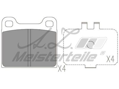 комплект спирачно феродо, дискови спирачки A.Z. Meisterteile AZMT-44-022-2378