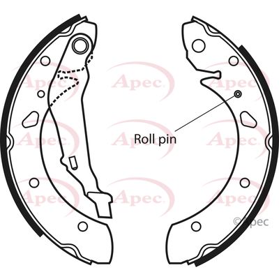 Brake Shoe Set APEC SHU588