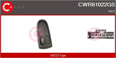 CASCO CWR61022GS Стеклоподъемник для IVECO DAILY IV Автобус 35S14, 35S14 /P