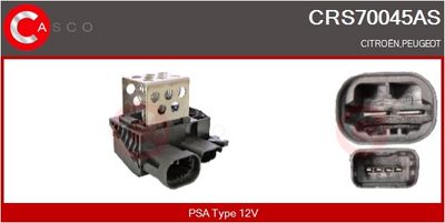 REZISTOR ELECTROMOTOR - VENTILATOR CASCO CRS70045AS