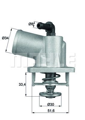 Termostat, kylvätska MAHLE TI 55 92D