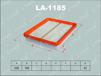 Воздушный фильтр LYNXauto LA-1185 для HYUNDAI XG