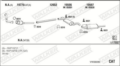SISTEM DE ESAPAMENT WALKER VW36090