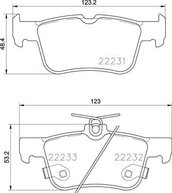 Bromsbeläggssats, skivbroms BREMBO P24201