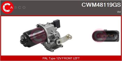 CASCO CWM48119GS Двигатель стеклоочистителя  для VW POLO (Фольцваген Поло)