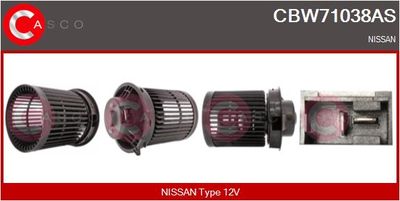 Вентилятор салона CASCO CBW71038AS для NISSAN JUKE