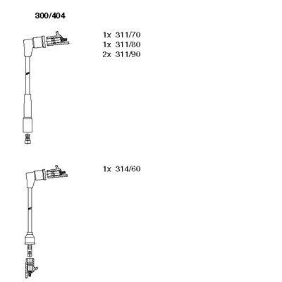 Комплект проводов зажигания BREMI 300/404 для MITSUBISHI COLT