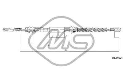 Тросик, cтояночный тормоз Metalcaucho 82515 для CHEVROLET TRANS