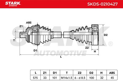 полуоска STARK SKDS-0210427