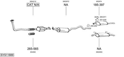 ABGASANLAGE BOSAL SYS11889