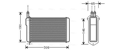 AVA QUALITY COOLING Kachelradiateur, interieurverwarming (LA6009)