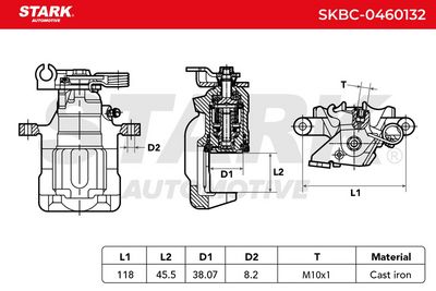 спирачен апарат STARK SKBC-0460132