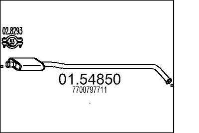 Tłumik środkowy MTS 01.54850