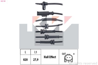 SENSOR RADDREHZAHL KW 460140