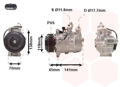 VAN WEZEL Kompressor, Klimaanlage (3001K711)