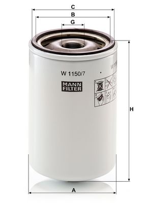 Oliefilter (geschroefd) past: ATLAS 365  COMPAIR RO370  HITACHI LX150  INGERSOLL RAND DRC600, DRCH480  KOBELCO ED150, ED150-2, SK130-8, SK140LC-8, SK140SRLC, 140SR  KOMATSU 1201, 12HD-2, 12HL