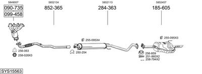 ABGASANLAGE BOSAL SYS15563