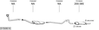 ABGASANLAGE BOSAL SYS08516