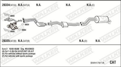 Изпускателна система WALKER BWH17811A
