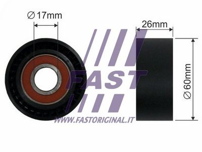 Rolka napinacza, pasek klinowy wielorowkowy FAST FT44535