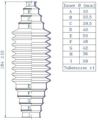 FALTENBALGSATZ LENKUNG SPIDAN 84281 1