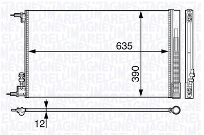 MAGNETI MARELLI 350203713000 Радиатор кондиционера  для OPEL INSIGNIA (Опель Инсигниа)