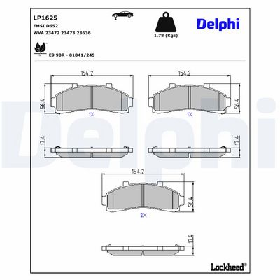 BREMSBELAGSATZ SCHEIBENBREMSE
