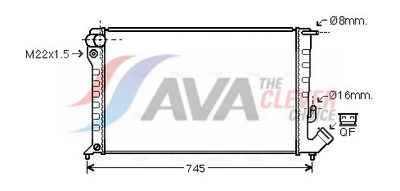 радиатор, охлаждане на двигателя AVA Clever Choice CNA2169