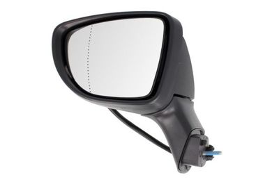 Zijspiegel Links (elektrisch, asferisch, met verwarming, under-coated, elektrisch opklapbaar, met indicator) past: RENAULT CAPTUR I 06.13-06.17