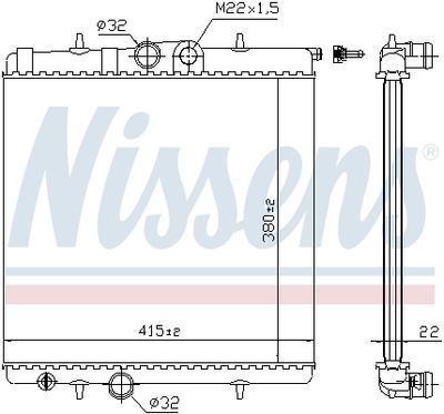 Radiator, engine cooling 63708A