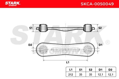 носач, окачване на колелата STARK SKCA-0050049