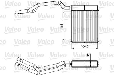 VALEO 812367 Радіатор пічки для FORD (Форд)