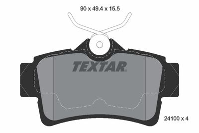 Комплект тормозных колодок, дисковый тормоз TEXTAR 2410001 для FORD USA MUSTANG