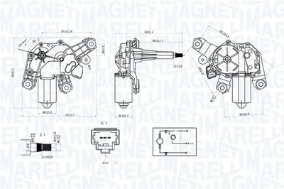 Silnik wycieraczek MAGNETI MARELLI 064070100010