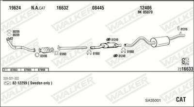 Изпускателна система WALKER SA35001