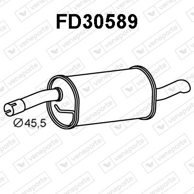 Глушитель выхлопных газов конечный VENEPORTE FD30589 для FORD FUSION